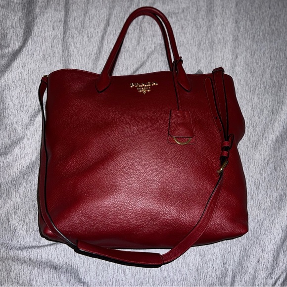 PRADA Large Convertible Open Tote Vitello Daino - Picture 4 of 6